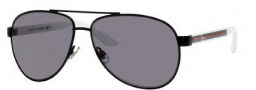 Gucci 2898/N/S Sunglasses Sunglasses - 0M6A Black White (BN Dark Gray Lens)
