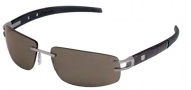Tag Heuer L-Type LW 0402 Sunglasses Sunglasses - 201 Alligator Matte Brown  & Black Temples / Pure Lug / Brown Lenses