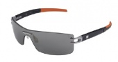 Tag Heuer L-Type LW 0451 Sunglasses Sunglasses - 126 Calfskin Black & Orange / Pure Lug / Grey Lenses