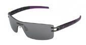 Tag Heuer L-Type LW 0451 Sunglasses Sunglasses - 124 Alligator Purple & Black Temples / Anthracite Ceramic Lug / Grey Lenses