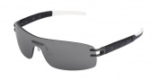 Tag Heuer L-Type LW 0452 Sunglasses Sunglasses - 122 Alligator Matte Black & White / Anthracite Ceramic Lug / Grey Lenses