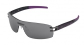 Tag Heuer L-Type LW 0452 Sunglasses Sunglasses - 124 Alligator Purple & Black Temples / Anthracite Ceramic Lug / Grey Lenses