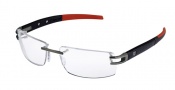 Tag Heuer L-type LW 0441 Eyeglasses Eyeglasses - 004 Calfskin Black & Red / Anthracite Ceramic