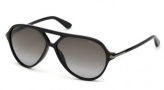 Tom Ford FT0197  Leopold Sunglasses Sunglasses - 01B Shiny Black / Gradient Smoke 
