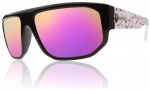 Electric BPM Sunglasses Sunglasses - Pink Splatter / Grey Plasma Chrome Lens 