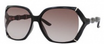 Gucci 3508/S Sunglasses Sunglasses - 0D28 Shiny Black (HA Brown Gradient Lens)