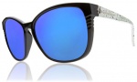 Electric Rosette Sunglasses Sunglasses - Blue Green Splatter / Grey Blue Chrome Lens