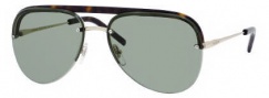 Yves Saint Laurent 2319/S Sunglasses Sunglasses - 086Q Light Gold Dark Havana / DJ Green Lens