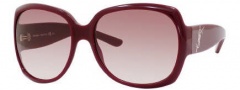 Yves Saint Laurent 6286/S Sunglasses Sunglasses - 0LHF Opal Burgundy / S2 Brown Gradient Lens