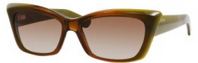 Yves Saint Laurent 6337/S Sunglasses Sunglasses - 0AV7 Brown Green Shiny / JD Brown Gradient Lens