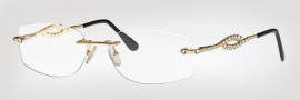 Caviar 2328 Eyeglasses  Eyeglasses - 16 Brown W/ Clear Crystal Stones 