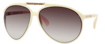 Jimmy Choo Aster/S Sunglasses Sunglasses - 0AGV Ivory (02 Brown Gradient Lens)