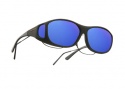 Cocoons OveRx Slim Line M Sunglasses Black Sunglasses - C402M Black / Blue Mirror