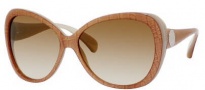 Jimmy Choo Julie/S Sunglasses Sunglasses - 0WTX Croc Nude Gold (JL Brown SS Gold Lens)