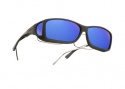 Cocoons OveRx Wide Line ML Sunglasses Black Sunglasses - C422M Black / Blue Mirror