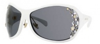 Jimmy Choo Nico/S Sunglasses Sunglasses - 0VK6 White (JF Dark Smoke Lens)
