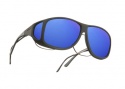 Cocoons OveRx Aviator XL Sunglasses Black  Sunglasses - C202M Black / Blue Mirror