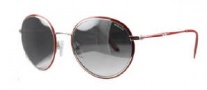 Police S8556 Sunglasses Sunglasses - N54 Silver - Red / Gradient Smoke Lens