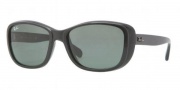 Ray-Ban RB4174 Sunglasses Sunglasses - 601 Shiny Black / Crystal Green