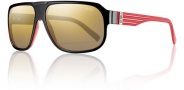 Smith Gibson Sunglasses Sunglasses - Black Red / Polarized Gold Graident Mirror 