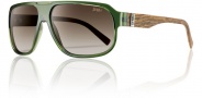 Smith Gibson Sunglasses Sunglasses - Green Wood / Polarized Brown Gradient