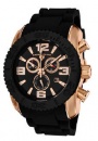 Swiss Legend Commander IP Bezels Watch 20067 Watches - RG-01-BB Black Face / Rose Gold / Black Band