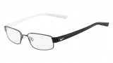 Nike 8063 Eyeglasses Eyeglasses - 026 Satin Black / Metallic Grey