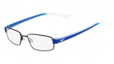 Nike 8063 Eyeglasses Eyeglasses - 411 Satin Dark Blue / Dark Blue