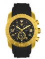 Swiss Legend Commander Rubber IP Watch 20065 Watches - I Black Face / Gold Dial / Black Band