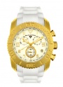 Swiss Legend Commander Rubber IP Watch 20065 Watches - L White Face / Gold Dial / White Band