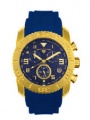 Swiss Legend Commander Rubber IP Watch 20065 Watches - O Blue Face / Gold Dial / Blue Band