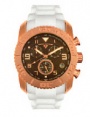 Swiss Legend Commander Rubber IP Watch 20065 Watches - F Brown Face / White Band