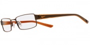 Nike 8065 Eyeglasses Eyeglasses - 244 Shiny Brown / Translucent Orange 