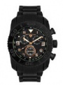 Swiss Legend Commander Rubber Black IP Watch 20065 Watches - S Black Band / Rose Dial 