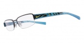 Nike 8074 Eyeglasses Eyeglasses - 089 Brushed Gunmetal / Crystal Blue