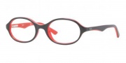 Ray-Ban Junior RY1526 Eyeglasses Eyeglasses - 3573 Top Black On Red Demo Lens