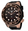 Swiss Legend Neptune Diver Rose IP Watch 21818 Watches - 21818D-RG-01 Brown Crown / Black Band