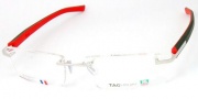 Tag Heuer Trends Rubber 8110 Eyeglasses Eyeglasses - 002 Brushed Black / Red