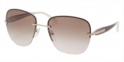 Prada PR 50OS Sunglasses Eyeglasses - ZVN0A6 Pale Gold / Brown Gradient
