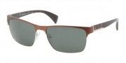 Prada PR 51OS Sunglasses Sunglasses - GAP3O1 Brown Demi Shiny / Gunmetal Green