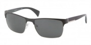 Prada PR 51OS Sunglasses Sunglasses - GAQ1A1 Black / Silver Gray