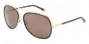 Dolce & Gabbana DG2098 Sunglasses Sunglasses - 108673 Gold / Brown