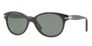 Persol PO3017S Sunglasses Sunglasses - 95/58 Black Crystal / Green Polarized