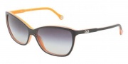 D&G DD3074 Sunglasses Sunglasses - 19468G Top Black on Orange / Gray Gradient 