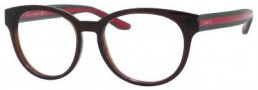 Gucci 3547 Eyeglasses Eyeglasses - 05D6 Brown / Green Red Green