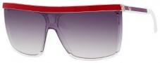 Gucci 3554/S Sunglasses Sunglasses - 0KS5 Crystal / Red (BD Dark Gray Gradient Lens)
