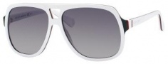 Gucci 5005/C/S Sunglasses Sunglasses - 0EHU White Red Gray (DX Dark Gray Shaded Lens)