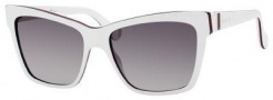 Gucci 5006/C/S Sunglasses Sunglasses - 0EHU White Red Gray (DX Dark Gray Shaded Lens)