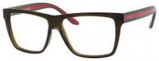Gucci 1008 Eyeglasses Eyeglasses - 053U Brown / Green Red