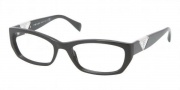 Prada PR 10OVA Eyeglasses Eyeglasses - 1AB101 Gloss Black Demo Lens